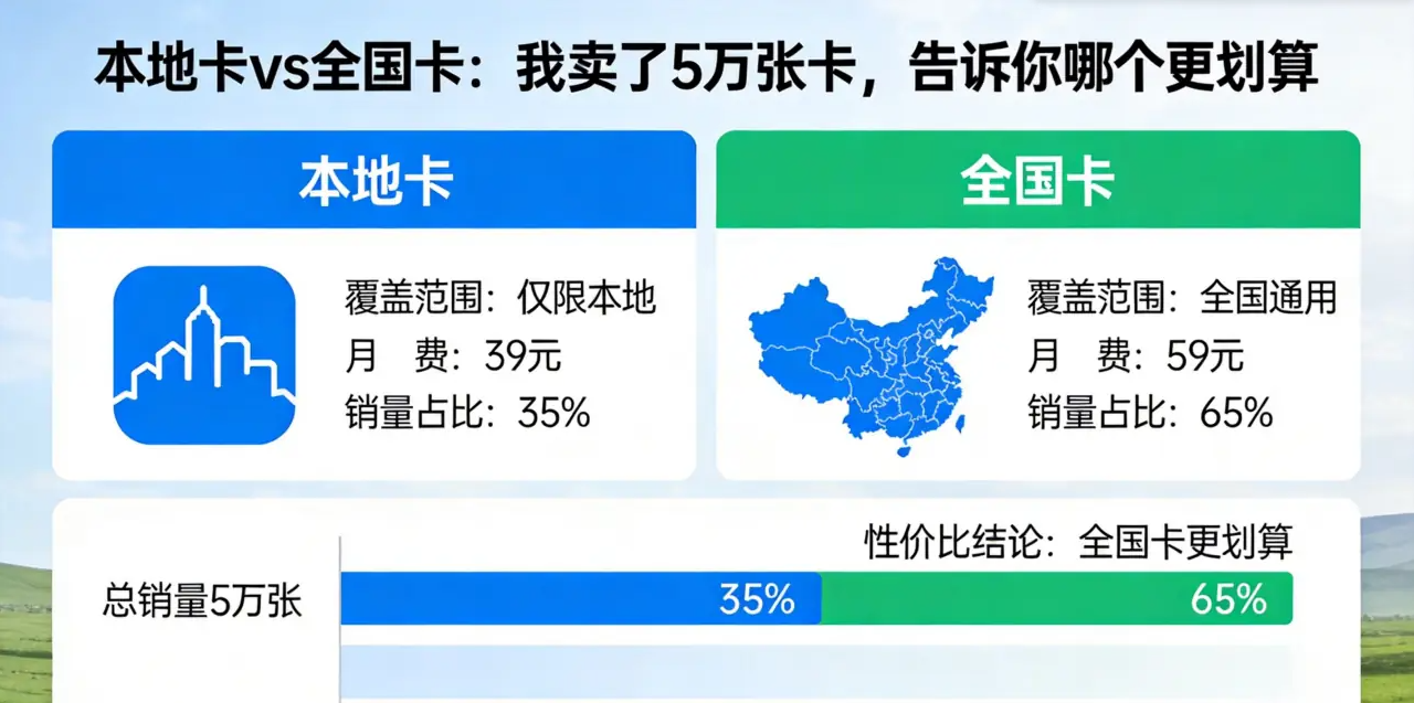 本地卡vs全国卡：我卖了5万张卡，告诉你哪个更划算