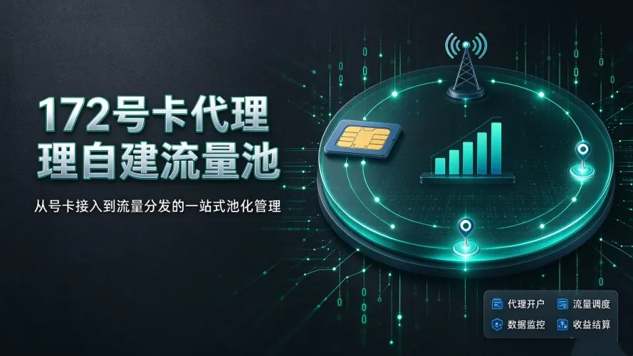 172号卡代理自建流量池