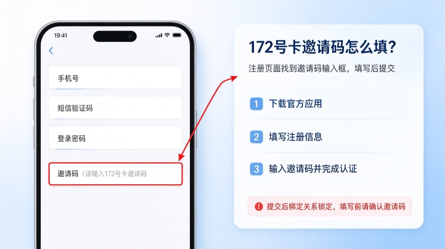 172号卡邀请码怎么填？